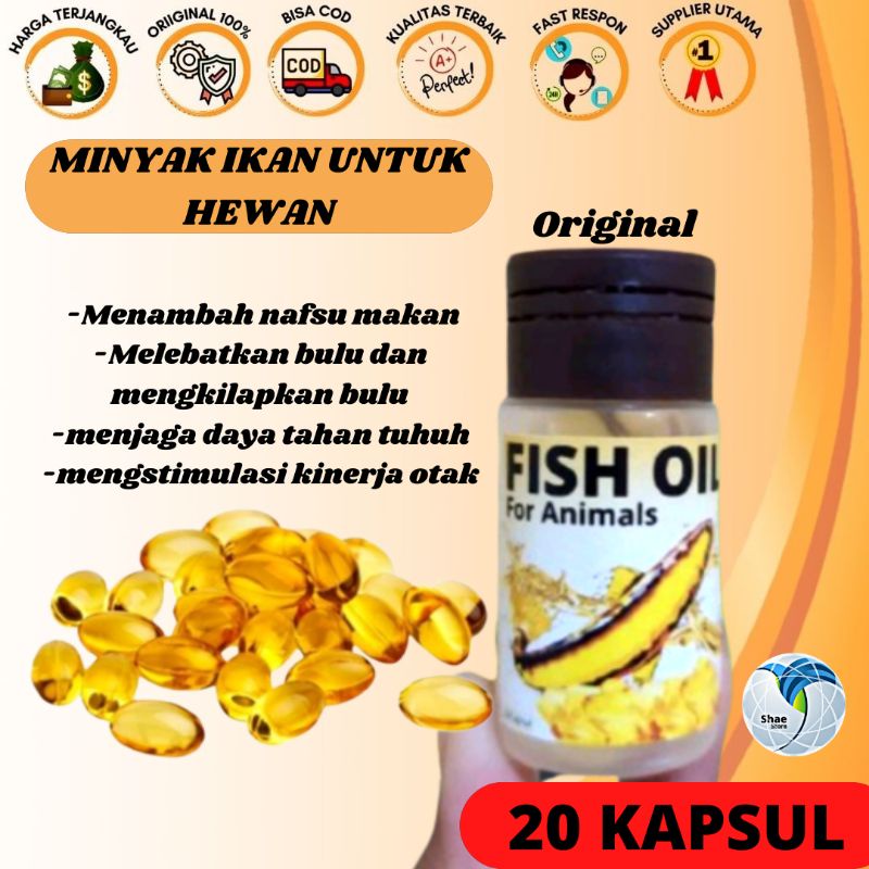 Minyak ikan Fish Oil Vitamin Kucing Ajing Cavy Hamster