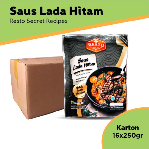 

RESTO Secret Recipe Saus Lada Hitam 250g (KARTON)