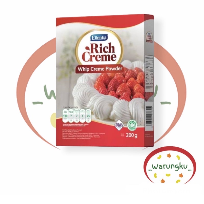 

Rich Creme Whipping Creme Powder 200g Whipped Cream