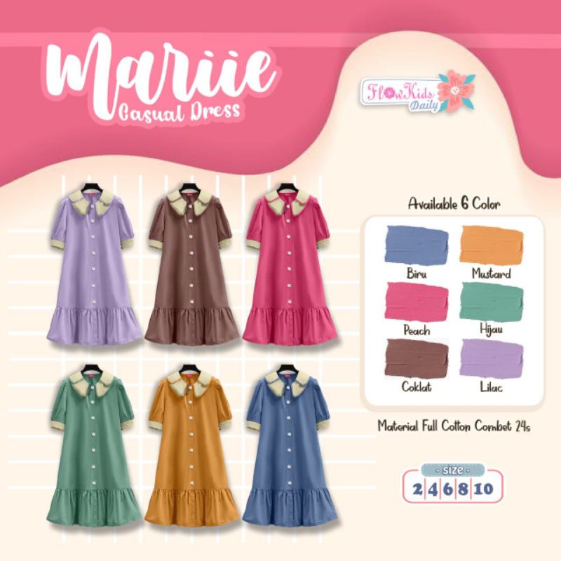 Marie dress anak perempuan by flowkids