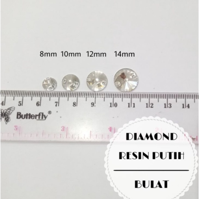 ECER DIAMOND RESIN BULAT PUTIH ISI -+50BJ *E31 ..*