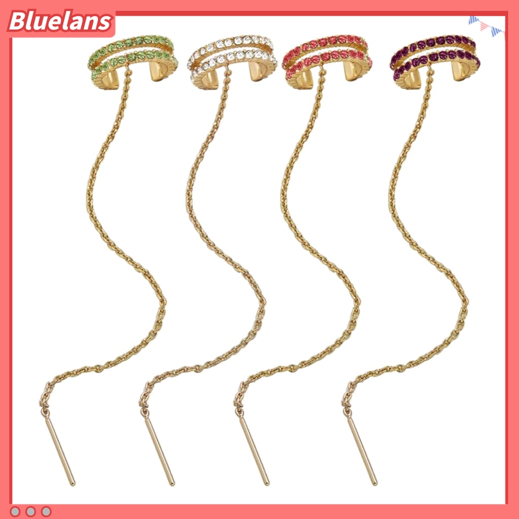 Anting Kait Berlian Imitasi Bahan Alloy Untuk Wanita