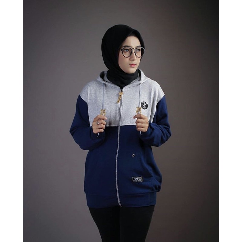 Sweater Hoodie Pria Wanita Triplesix - Resleting