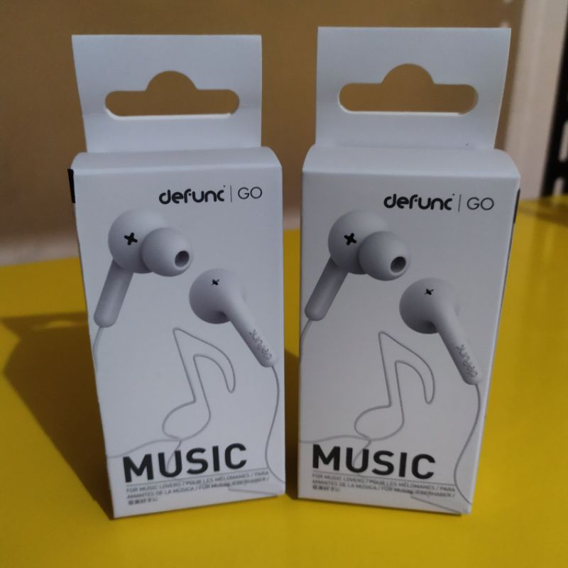 Defunc go music earphones headset white new orihinal segel IMS