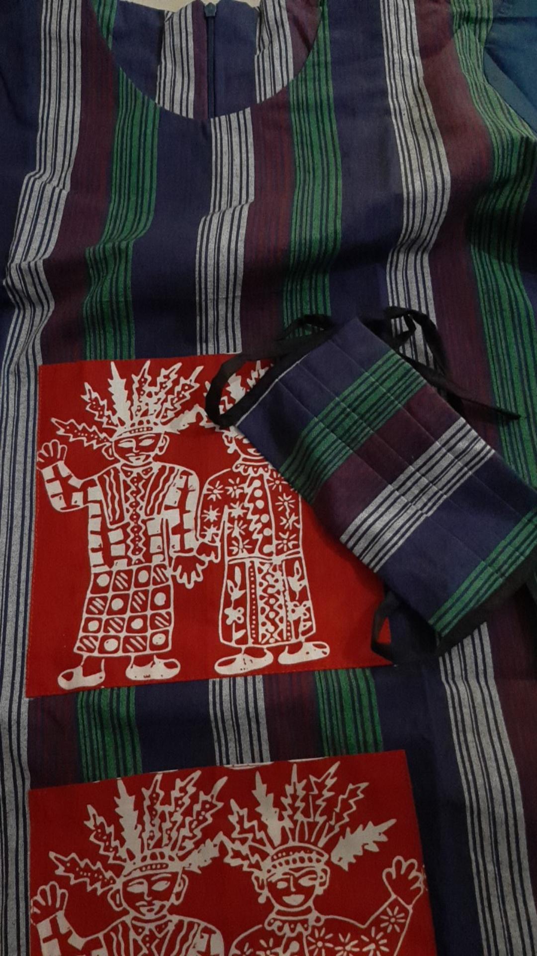 Batik Parisya - Red Batavia B0009, Blouse Batik Wanita Atasan Batik Wanita Lurik