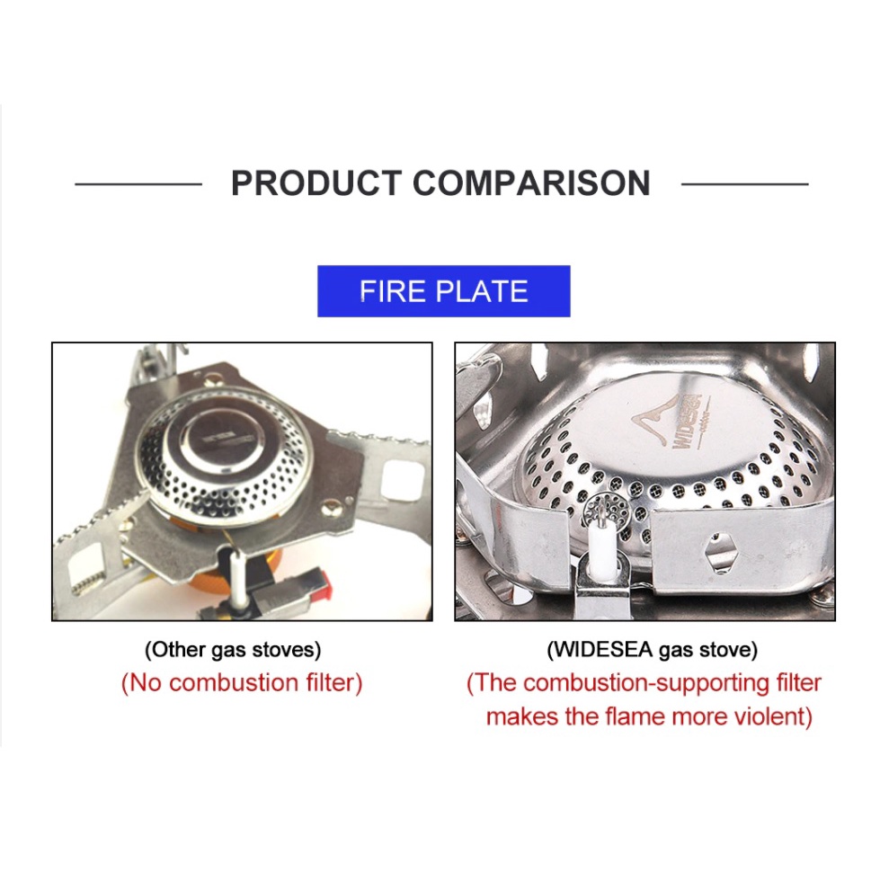 Widesea WSS-207 Windproof Foldable Camping Stove with Adapter -KOMPOR CAMPING ANTI ANGIN