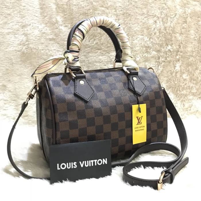 tas wanita cewek murah selempang branded batam import LV BANDO DAMIER