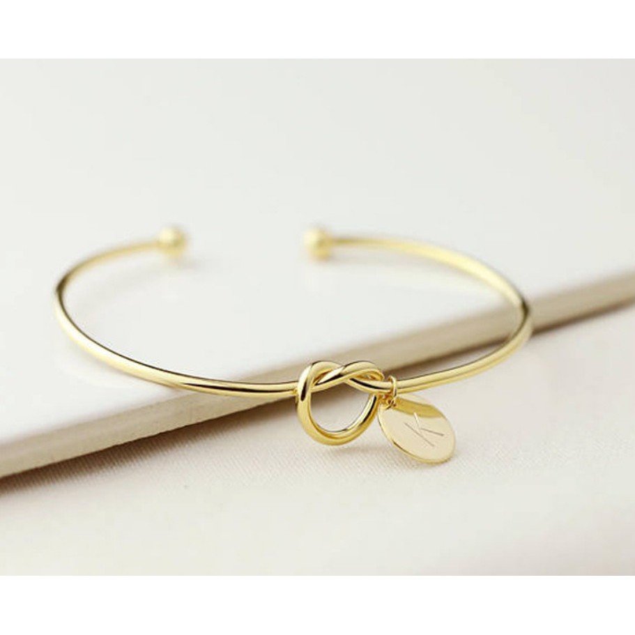 UNIK - G525 (A - M) Gelang Huruf Abjad / Gelang Bangle Fashion Wanita / Gelang 26 Alphabet-6