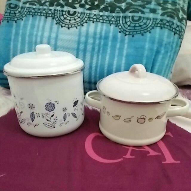 Ideal Mug Enamel 10 Cm Ber Motif Bunga Indah