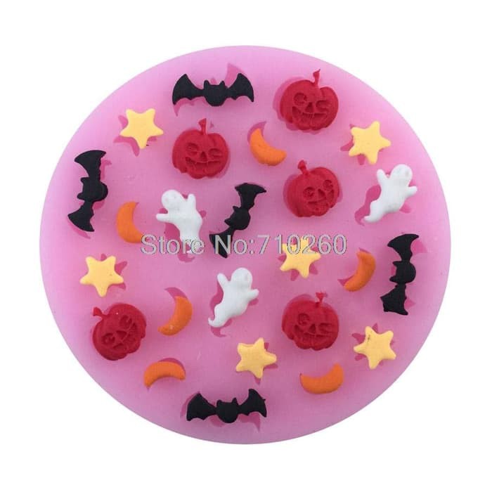 3D Silicon Mold Fondant Cake Decoration - Halloween Pumpkin Shaped