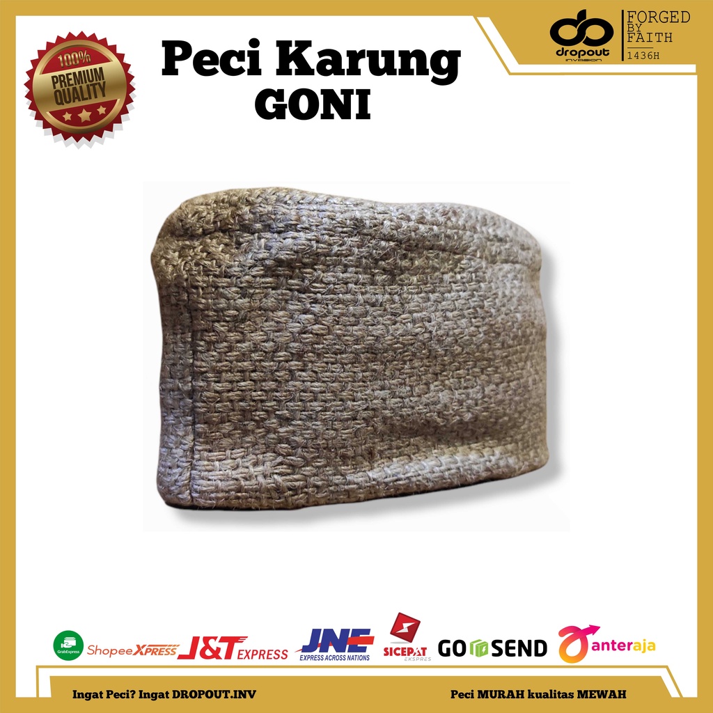 PECI RAJUT GONI  SONGKOK GONI  KOPYAH GONI Peci Ghoni Peci Goni Peci Karung Goni Peci Habib Bahar Pe