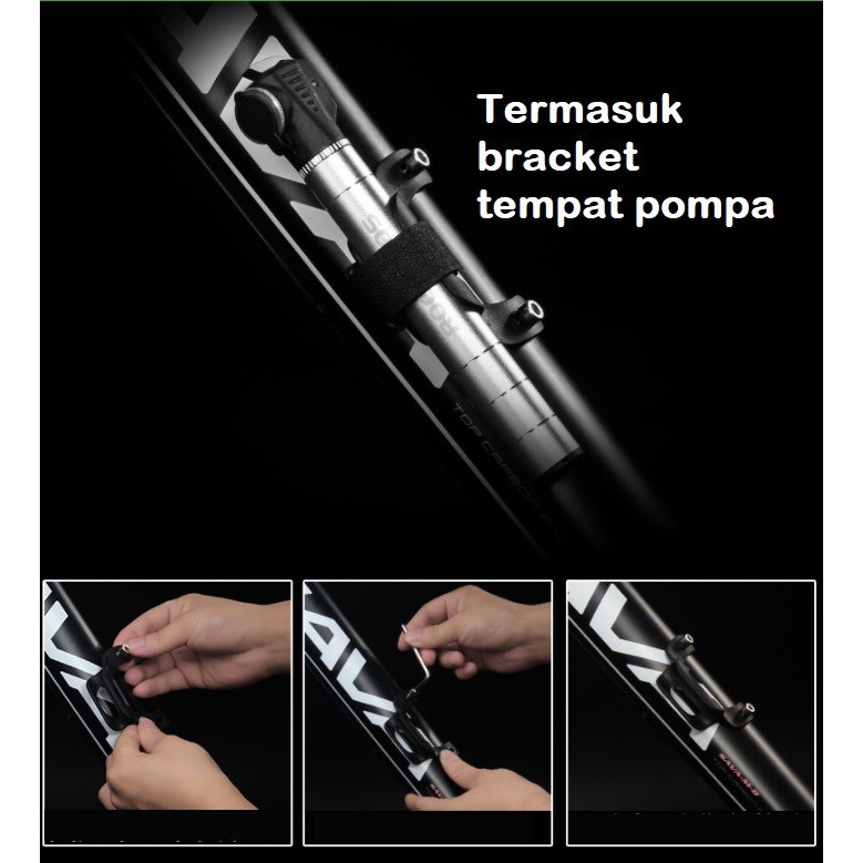 Rockbros Pompa Tangan Mini untuk Sepeda Bicycle Air Pump - RPS001