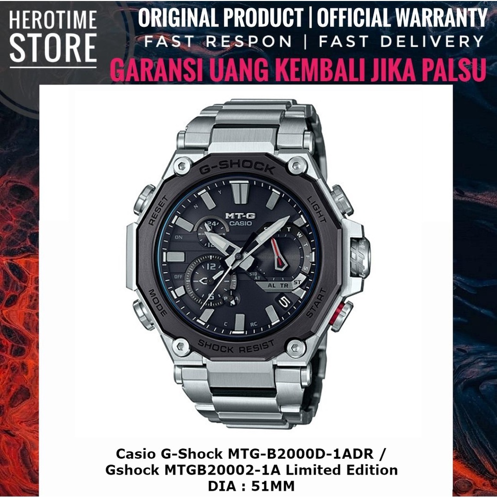 Casio G-Shock MTG-B2000D-1ADR / Gshock MTGB20002-1A Limited Edition JAm Tangan Analog Pria Garansi R