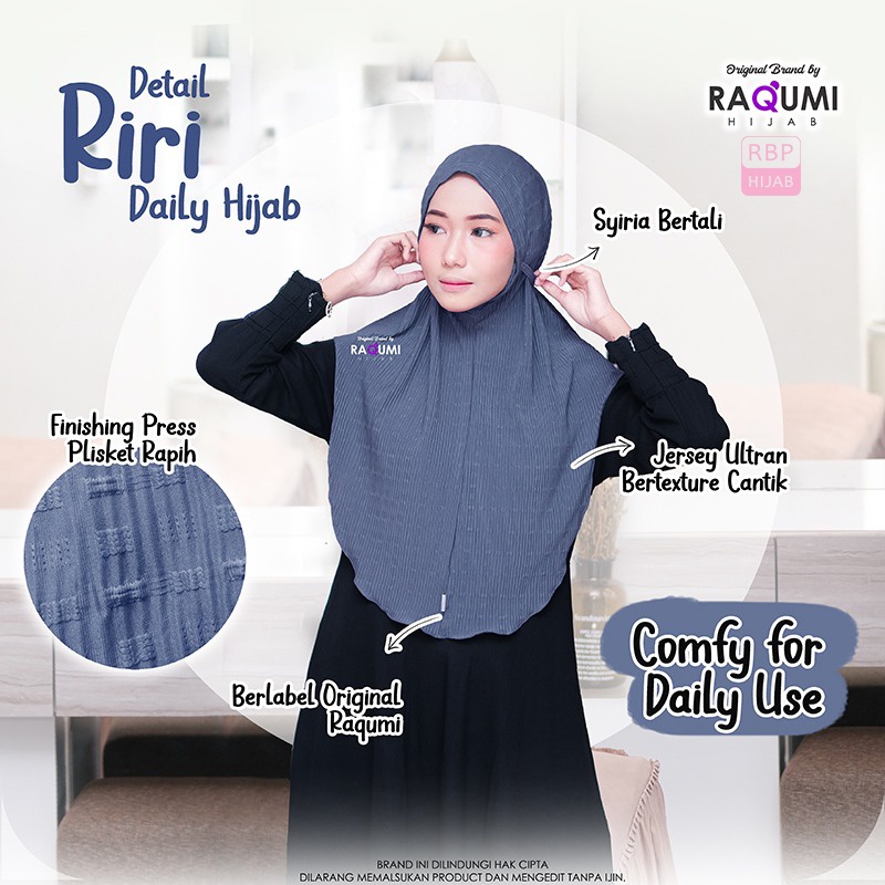Jilbab Bergo Instan Riri Daily Hijab Raqumi-1