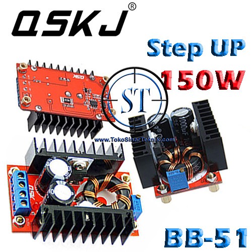 150W Boost Converter DC-DC 10-32V to 12-35V Step Up Penaik Tegangan LED HPL Mobil Motor 150 Watt  BB-51