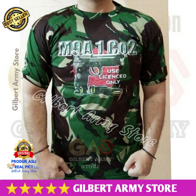 Grosir Kaos Tshirt Loreng  nkri malvinas Hitam Abu Army Gambar Tni Senapan Serbu Gilbert Army Store