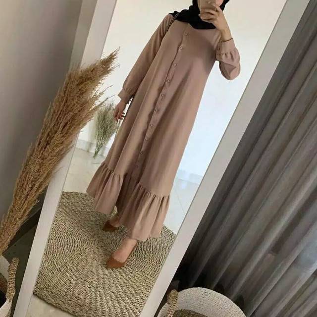 Oktav dress wanita ukuran S.M.L.XL  gamis muslim terkini