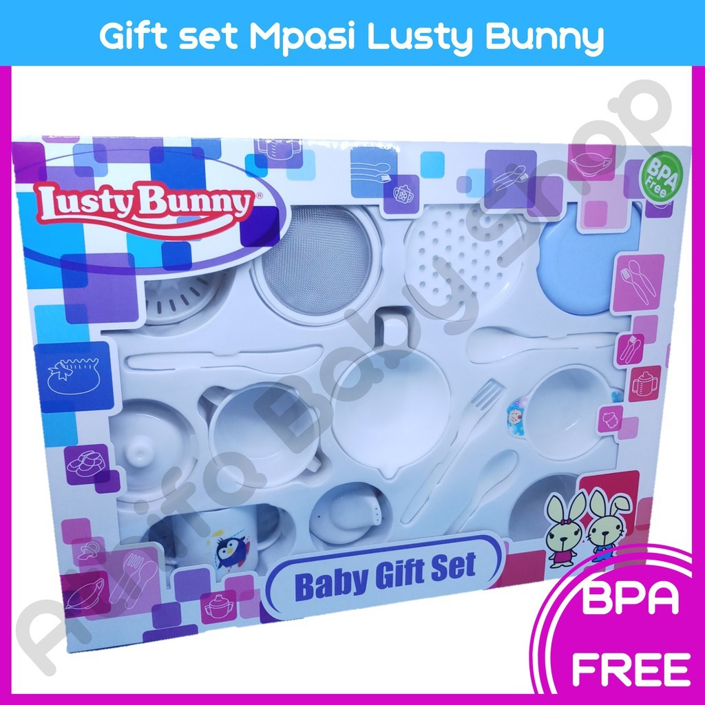 Lusty Bunny Feeding Set Tempat Makan Bayi Food Maker Lustybunny LB-1883 Perasan Jeruk