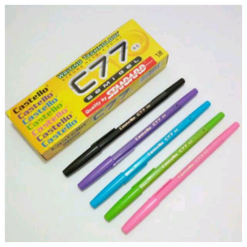 

Pulpen Castello C77 Tinta Hitam Random