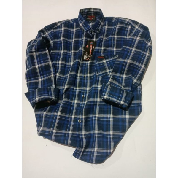 Kemeja flanel pria lengan panjang atasan wanita import kemeja flanel baju wanita terbaru kekinian-F4