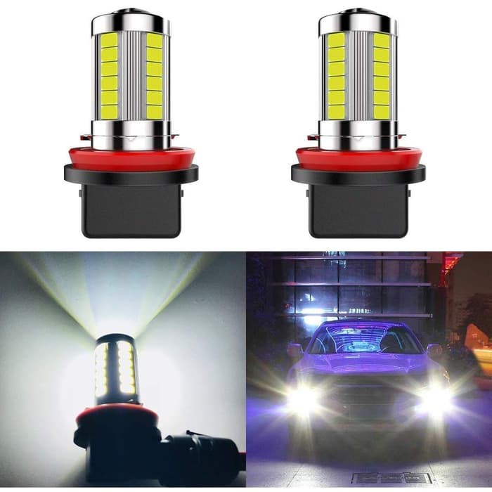 lampu fog lamp Foglamp Led Mobil H11 H16 HB3 HB4 9005 9006 33 TITIK Led 5 sisi Super Bright