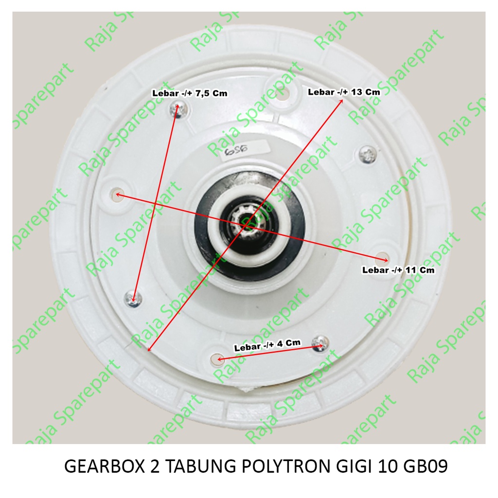 GAERBOX MESIN CUCI/GEARBOX 2 TABUNG POLYTRON  G10 GB-09