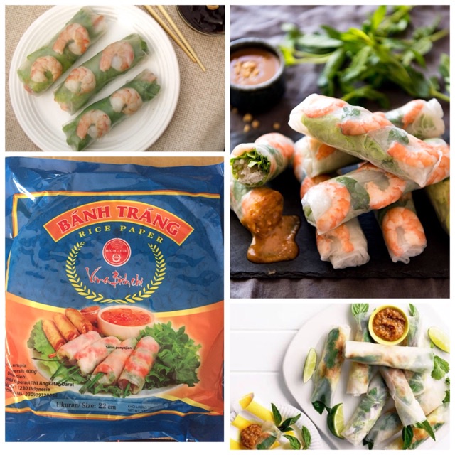 [MURAH 1 DUS] BICH CHI BANH TRANG RICE PAPER BLUE 22cm 400gr isi 30pc Bichi Bantrang Kulit Lumpia Vietnam Ban Trang Rice Spring Roll