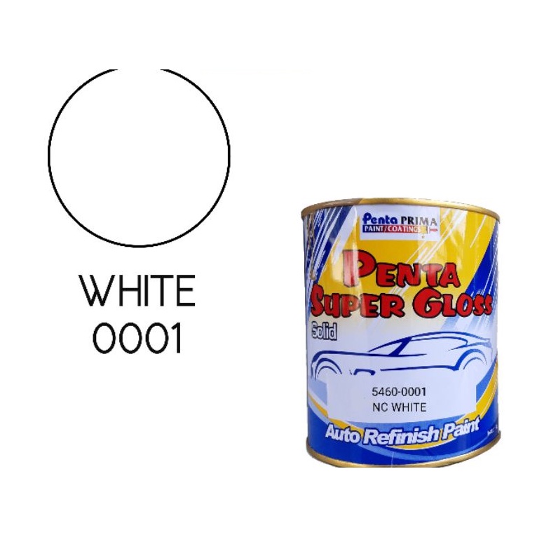 Penta Super Gloss nc duco white putih solid kilap 00011kg