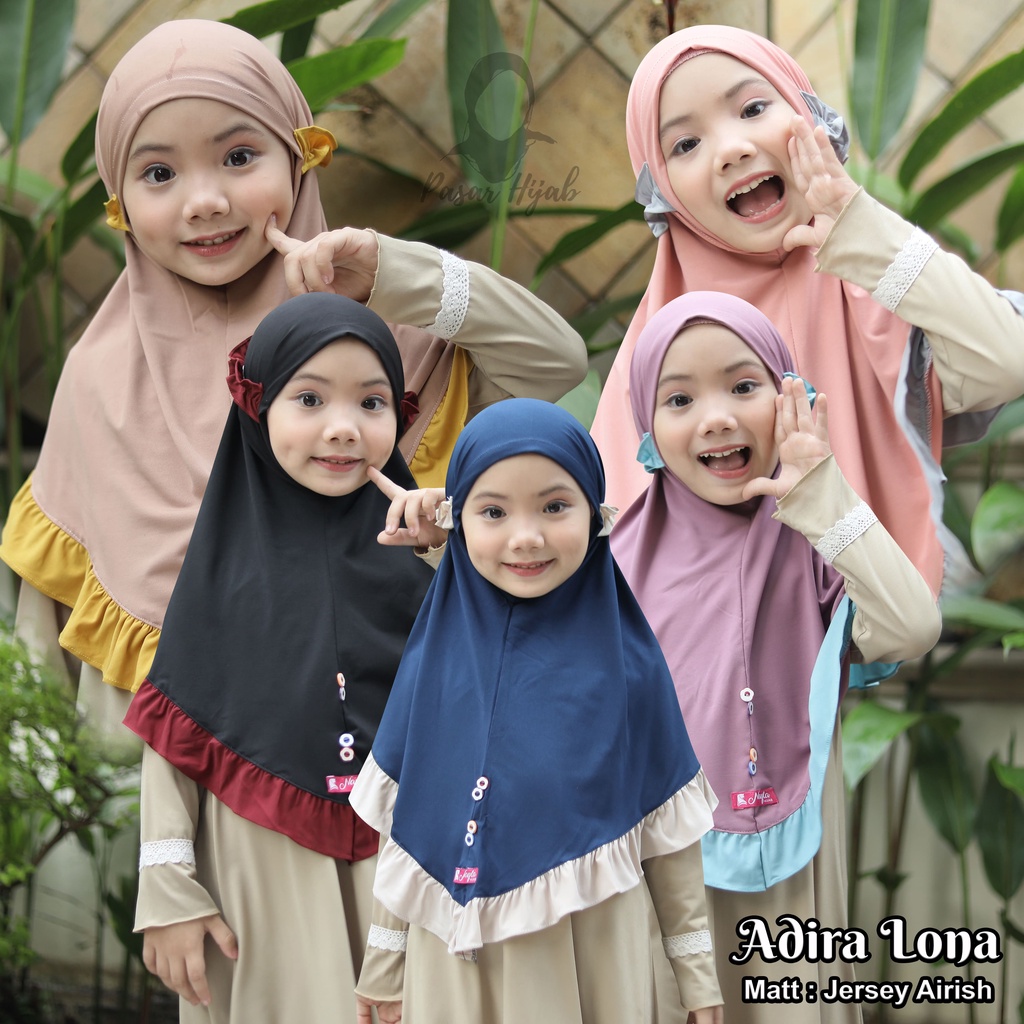 Kerudung Anak Adira Lona Jilbab Anak Jersey Airis Pasar Hija'b