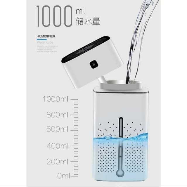 Air Humidifier Difuser 1000 ml + Lampu RGB 7 Warna Aromaterapi