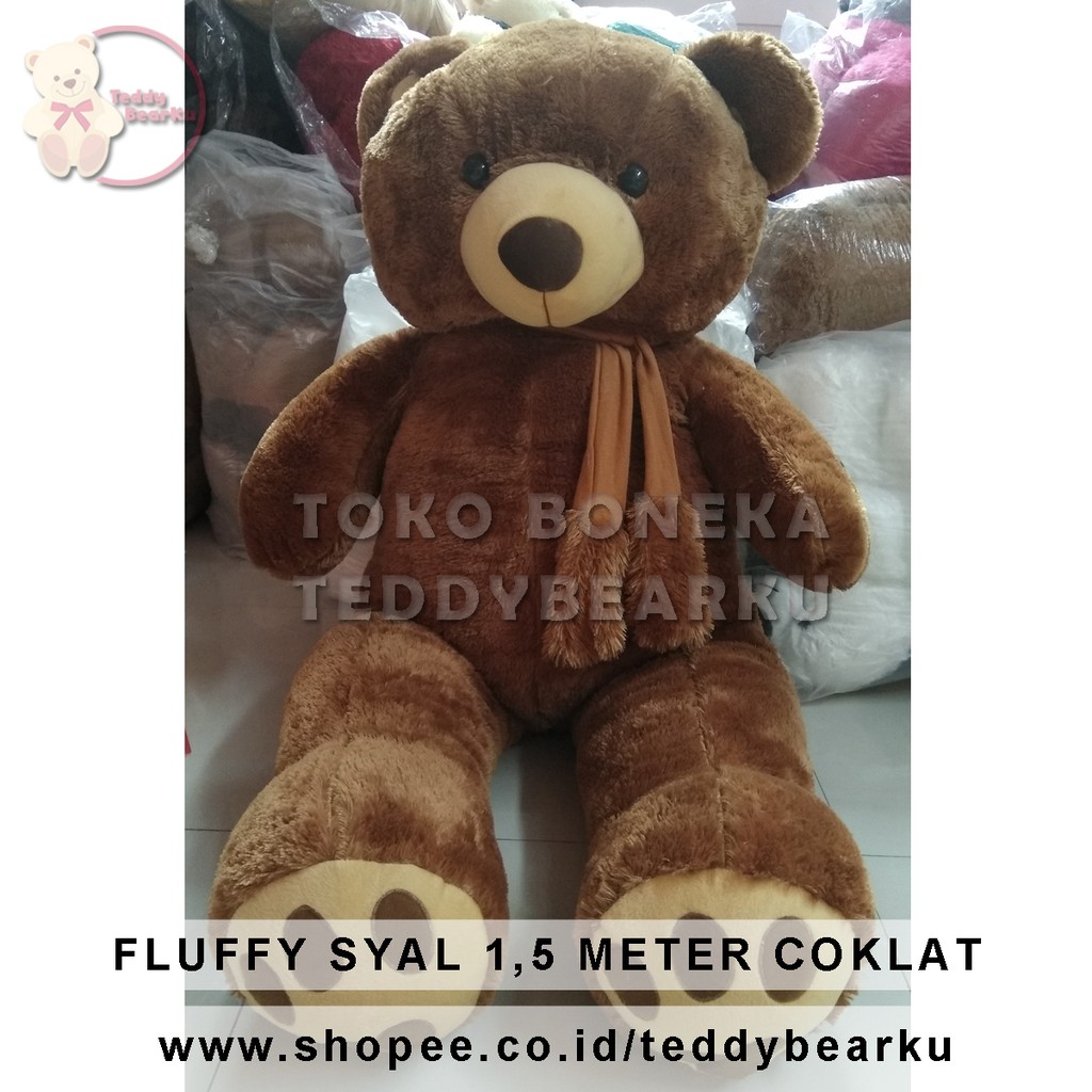 Boneka Teddy Bear FLUFFY SYAL 1,5 Meter