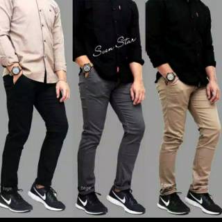 Chinos Celana  Cinos Panjang Chinos Pensil  Skinny Celana  