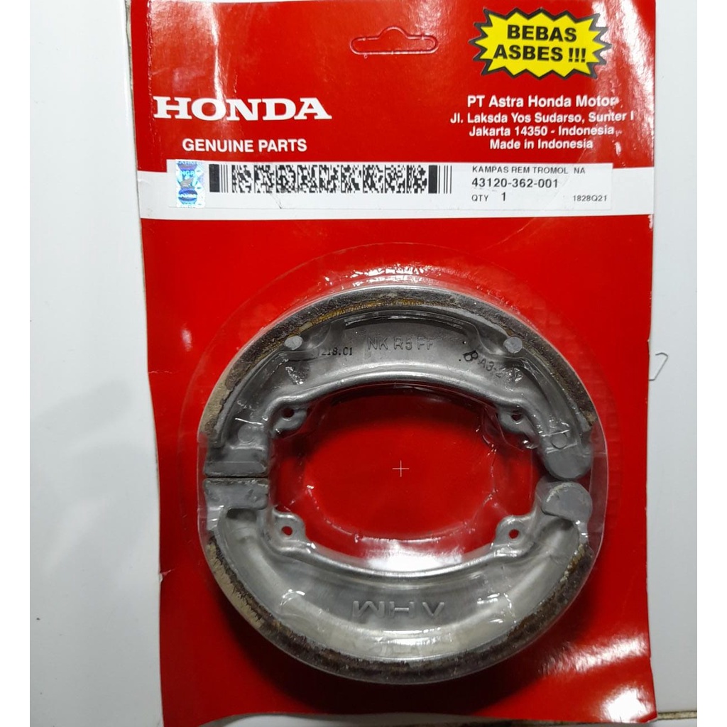 Kampas Rem Belakang Honda Gl Pro Gl Max Tiger Lama 43120 362 001