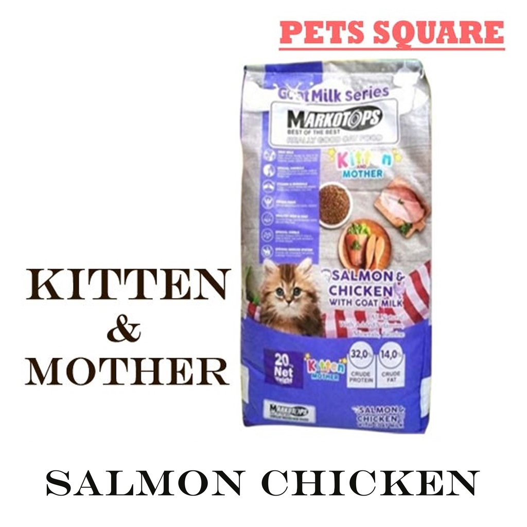 Markotops Kitten &amp; Mother Salmon Chicken 20kg (Grab/Gosend)