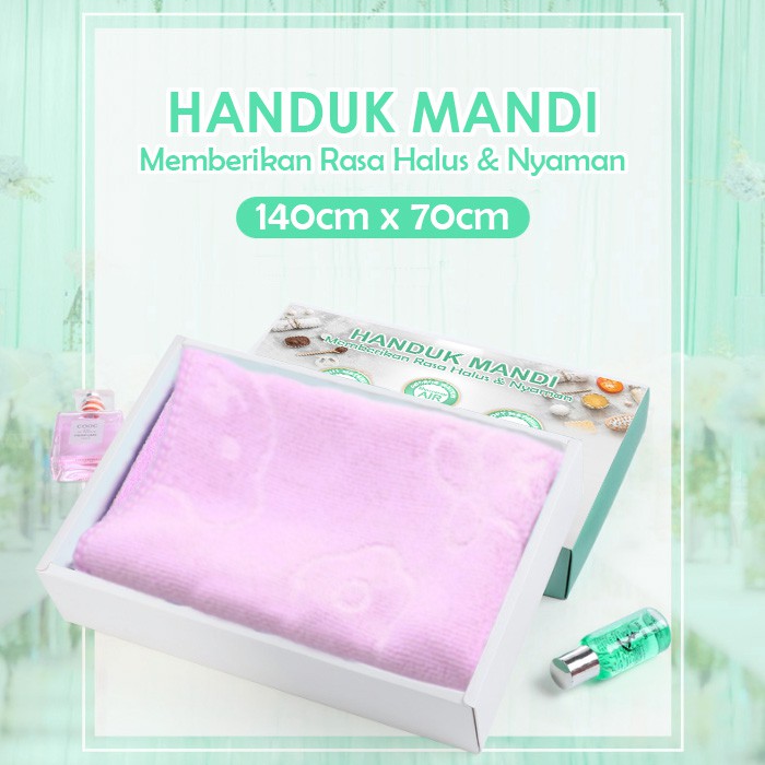 COD Handuk Motif Beruang gramasi 70cm x 140cm / Handuk Mandi Lembut Termurah (H9K)