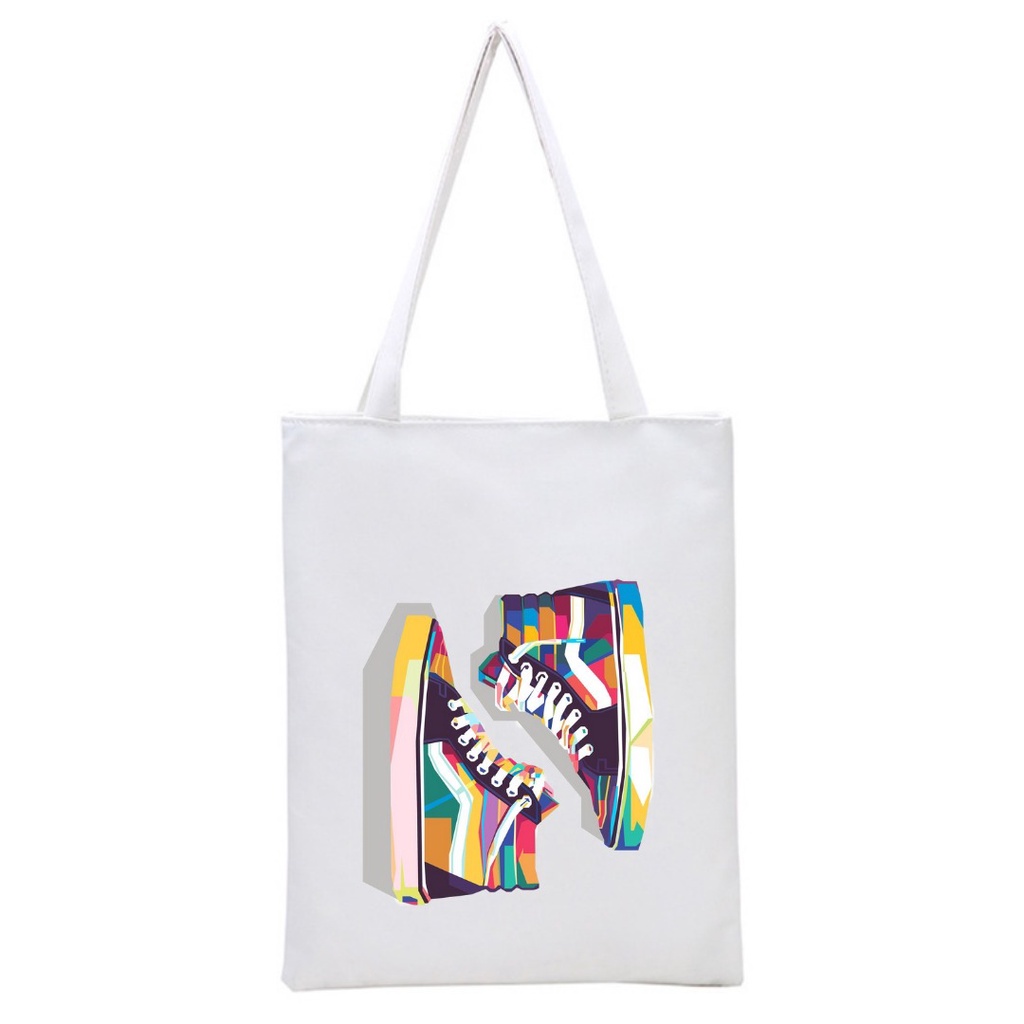 PART 8 SHOES New totebag aesthetic printing (resleting) drill premium (800) || kiiyoomii ||