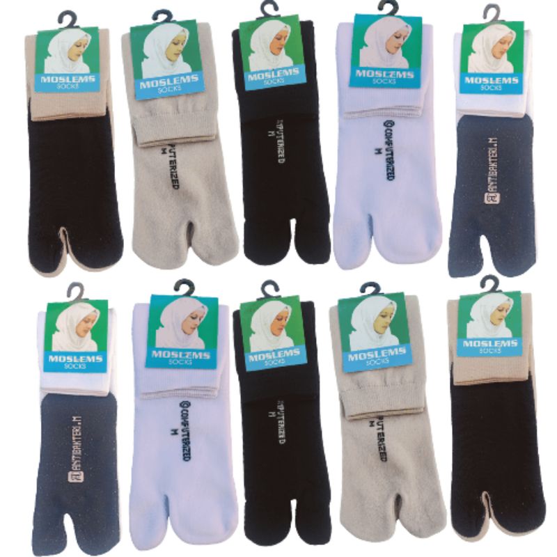 (12 pasang) KAOS KAKI JEMPOL POLOS KAOS KAKI JEMPOL MUSLIMAH