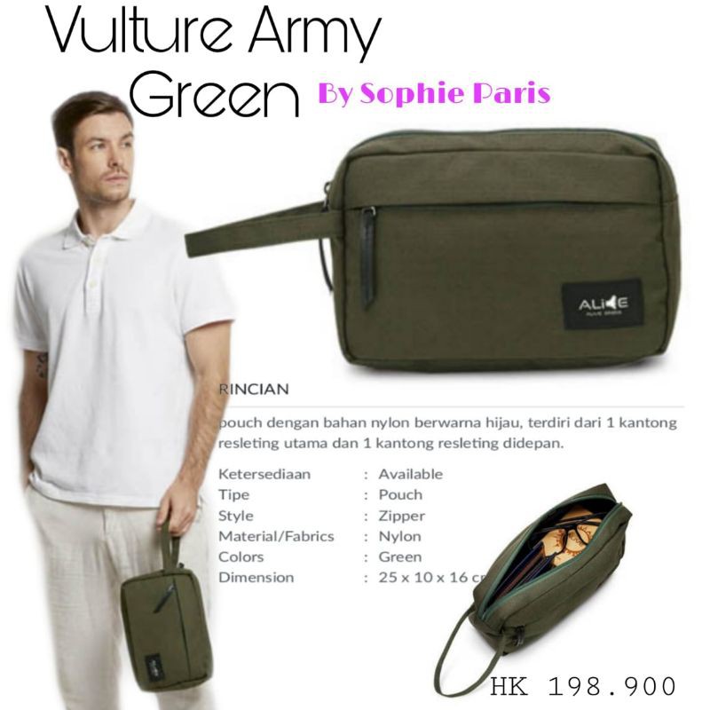 Pouch Tas Simple Pria Terbaru Original Sophie Paris Multifungsi