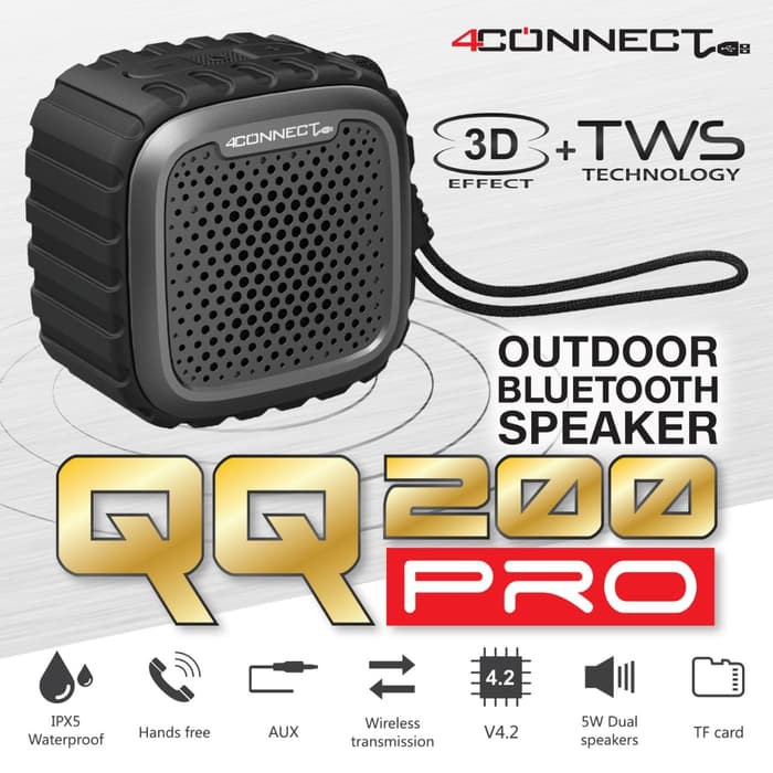 MKJ019 Bluetooth Speaker QQ200 Pro TWS Waterproof 4Connect with Sd