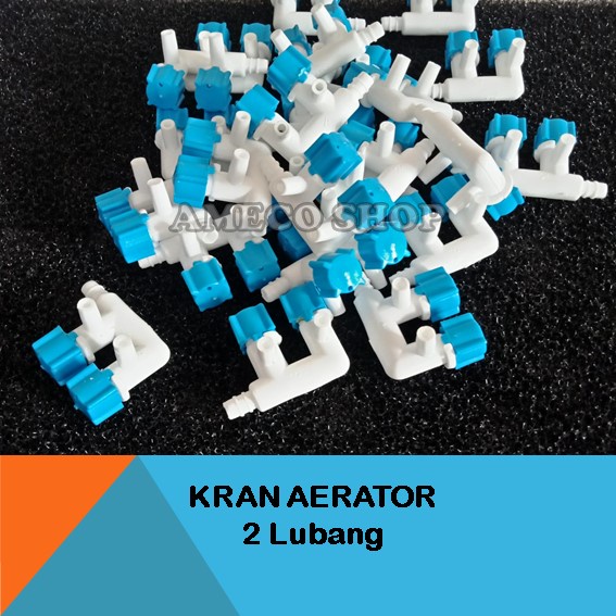 Keran Kran Udara Angin Aerator Aerasi Aquarium 2 Way Lubang