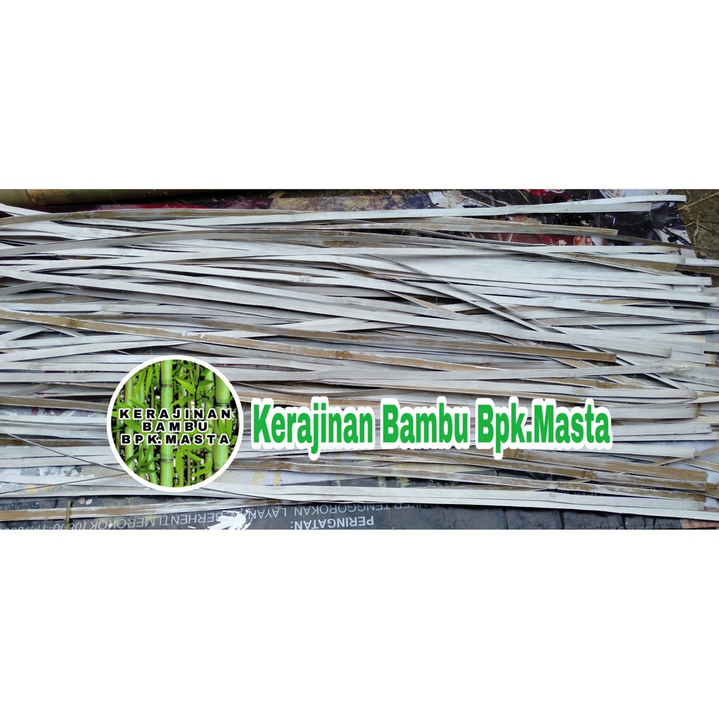 Iratan Anyaman Bambu Bilik Warna Putih