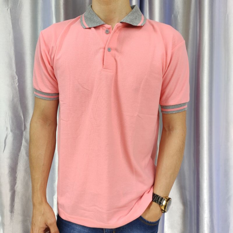 Kaos Krah polos lakos lengan pendek uk M L XL XXL XXXL-Kerah Salem PDK