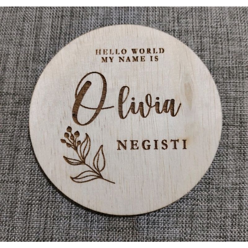 Papan nama Custom Bayi New Born|plwood