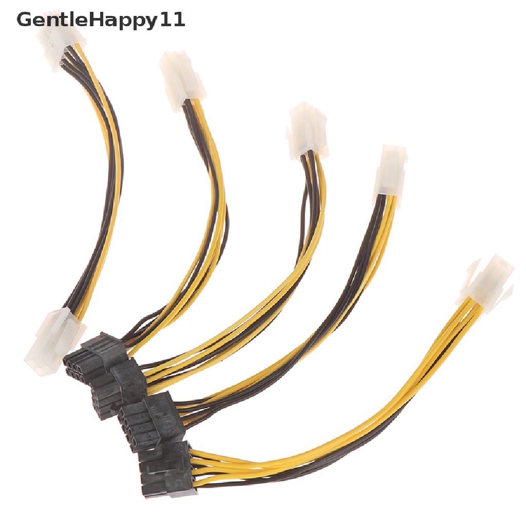 Gentlehappy 5Pcs ATX 4pin Male to 8pin Female EPS Adaptor Kabel Power CPU Konektor Daya