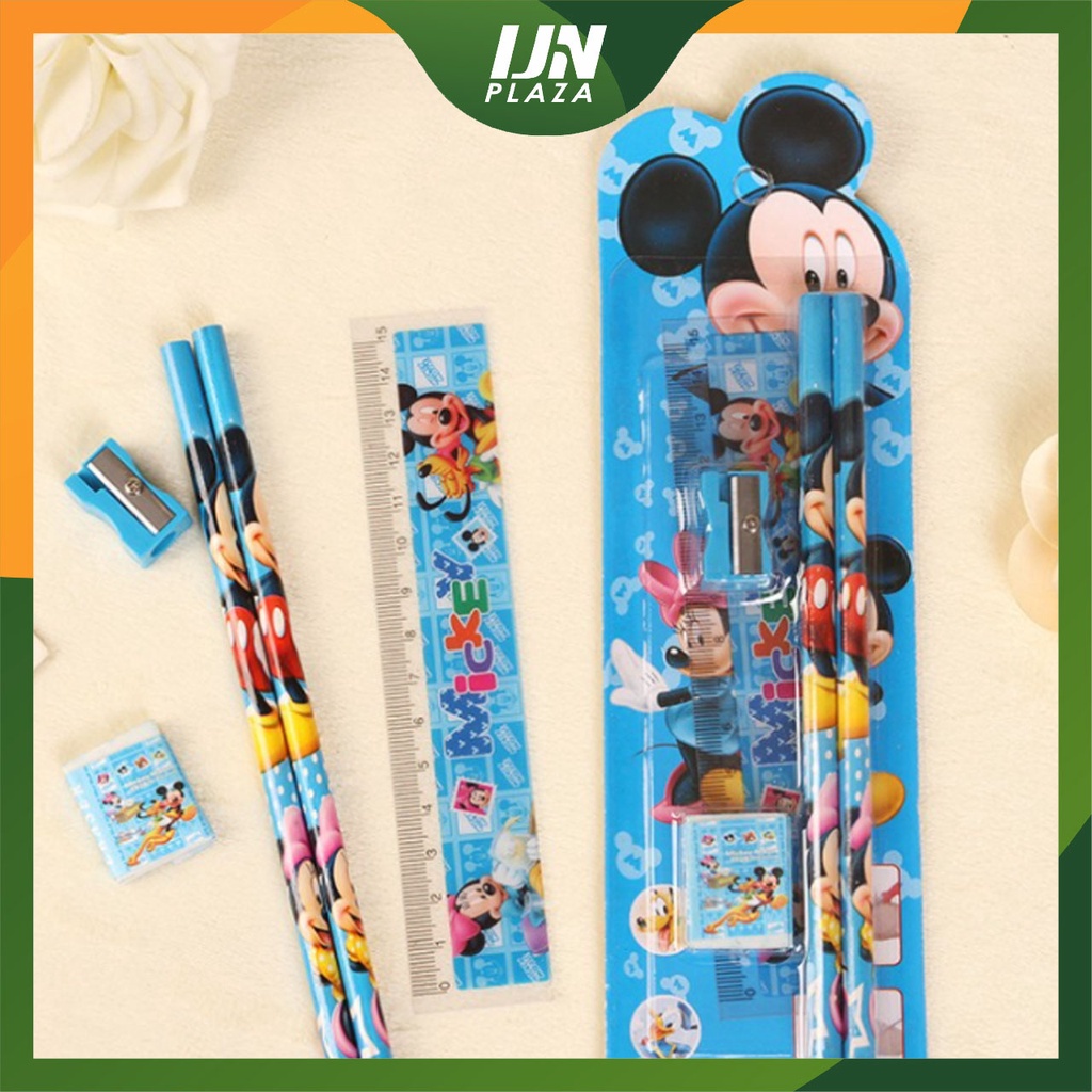 ❤ IJN ❤ SET ALAT TULIS SEKOLAH 5 in 1 KARAKTER LUCU / MINI STATIONERY