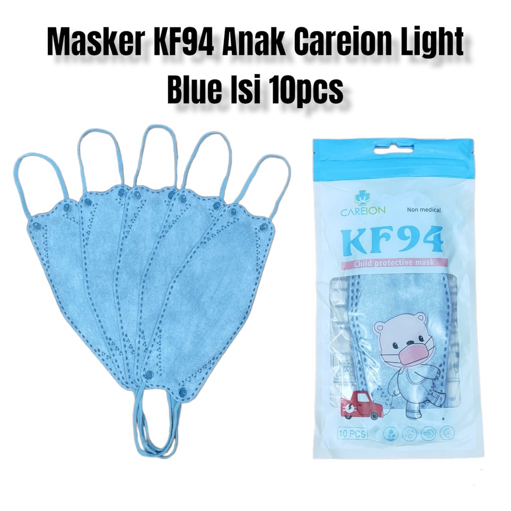 MASKER KF94 ANAK CAREION MASKER KF 94 ANAK 4PLY DISPOSABLE MASK ISI 10