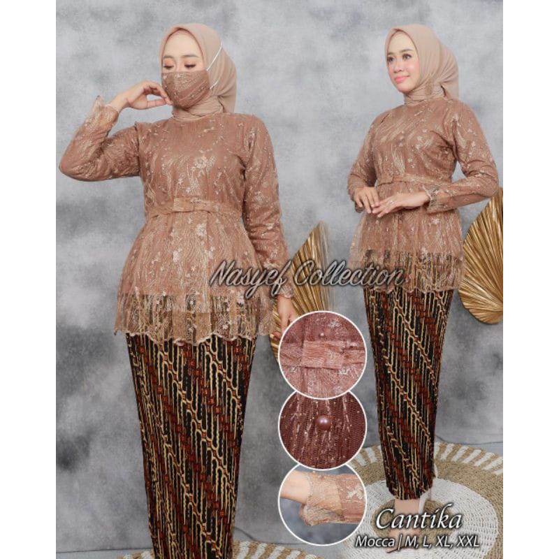 Jual (COD) SETELAN KEBAYA MODERN CANTIKA-SET KEBAYA TILLE MODERN-BAJU ...