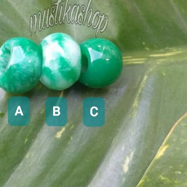 ✺ Liontin Giok Batu Cina Asli Model Tabung Bulat Aksesoris Pria/Wanita ➨