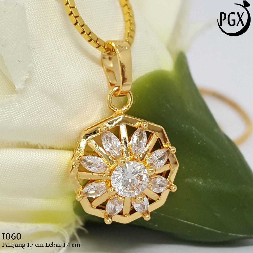 PGX Liontin Kalung Xuping Wanita Aksesoris Fashion Perhiasan Lapis Emas  - I060