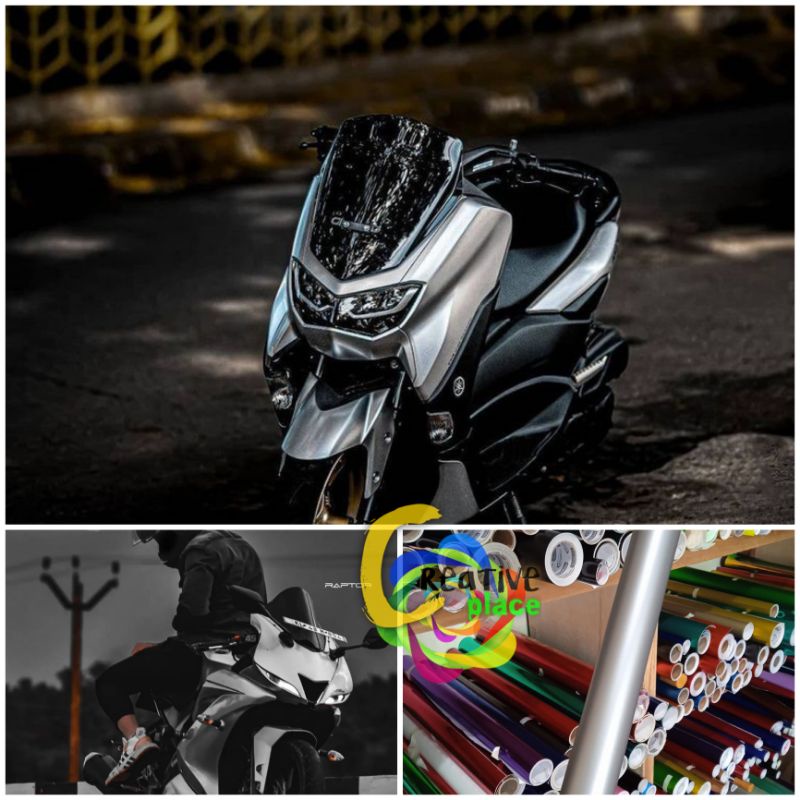 STICKER SKOTLET MOTOR WARNA SILVER DOFF MERK PROFIX